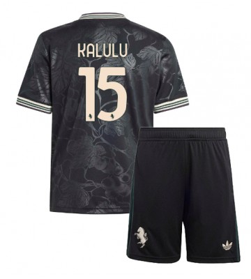 Juventus Pierre Kalulu #15 Alternativní dres komplet pro Děti 2025-26 Krátkým Rukávem (+ Krátké kalhoty)