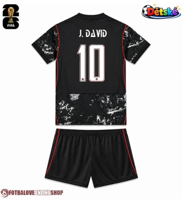 Kanada Jonathan David #10 Venkovní dres komplet pro Děti MS 2026 Krátkým Rukávem (+ Krátké kalhoty)
