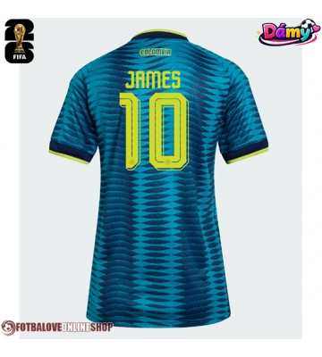Kolumbie James Rodriguez #10 Venkovní Dres pro Dámy MS 2026 Krátkým Rukávem