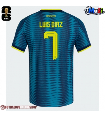 Kolumbie Luis Diaz #7 Venkovní Dres MS 2026 Krátkým Rukávem