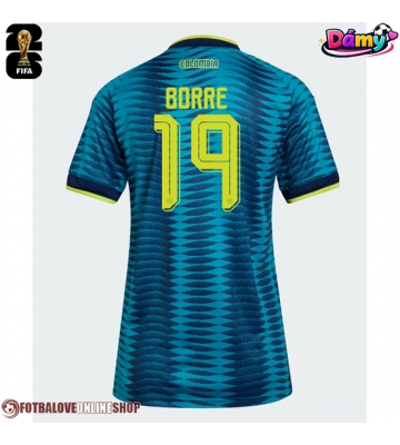 Kolumbie Rafael Santos Borre #19 Venkovní Dres pro Dámy MS 2026 Krátkým Rukávem
