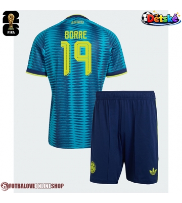 Kolumbie Rafael Santos Borre #19 Venkovní dres komplet pro Děti MS 2026 Krátkým Rukávem (+ Krátké kalhoty)