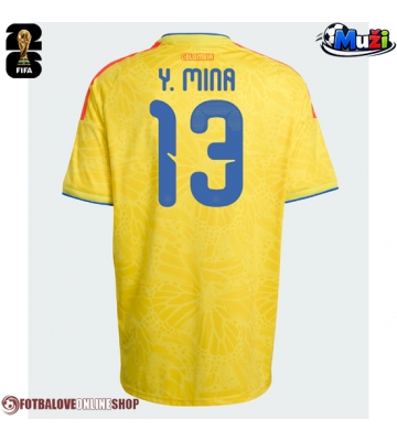 Kolumbie Yerry Mina #13 Domácí Dres MS 2026 Krátkým Rukávem