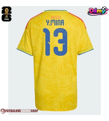 Kolumbie Yerry Mina #13 Domácí Dres pro Dámy MS 2026 Krátkým Rukávem