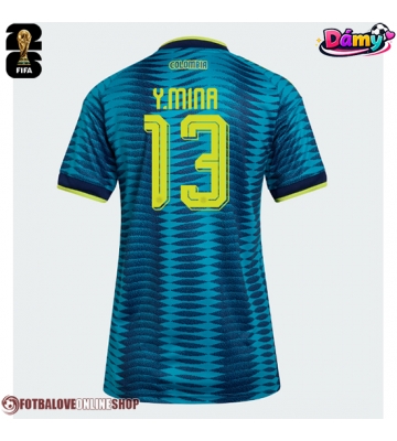 Kolumbie Yerry Mina #13 Venkovní Dres pro Dámy MS 2026 Krátkým Rukávem