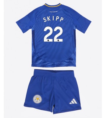 Leicester City Oliver Skipp #22 Domácí dres komplet pro Děti 2024-25 Krátkým Rukávem (+ Krátké kalhoty)