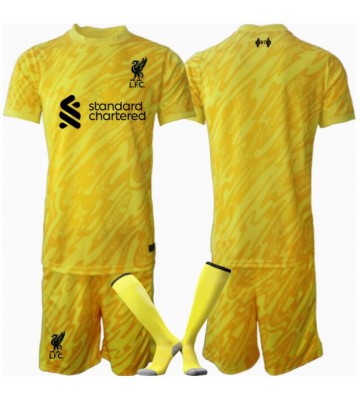 Liverpool Brankář Alternativní dres komplet pro Děti 2024-25 Krátkým Rukávem (+ Krátké kalhoty)