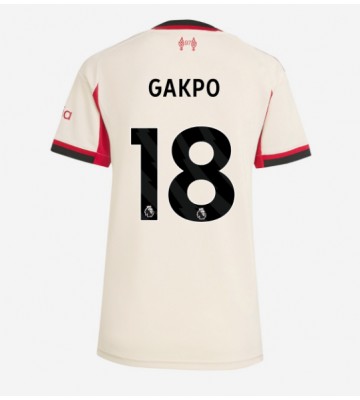 Liverpool Cody Gakpo #18 Venkovní Dres pro Dámy 2025-26 Krátkým Rukávem