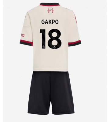 Liverpool Cody Gakpo #18 Venkovní dres komplet pro Děti 2025-26 Krátkým Rukávem (+ Krátké kalhoty)
