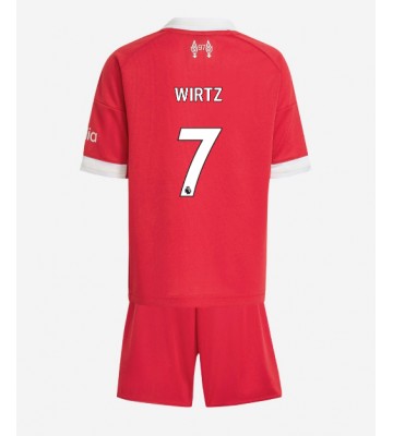 Liverpool Florian Wirtz #7 Domácí dres komplet pro Děti 2025-26 Krátkým Rukávem (+ Krátké kalhoty)