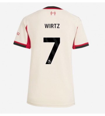 Liverpool Florian Wirtz #7 Venkovní Dres pro Dámy 2025-26 Krátkým Rukávem Liverpool Florian Wirtz #7 Venkovní Dres pro Dámy 2025-26 Krátkým Rukávem