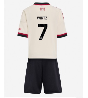 Liverpool Florian Wirtz #7 Venkovní dres komplet pro Děti 2025-26 Krátkým Rukávem (+ Krátké kalhoty)