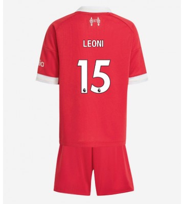 Liverpool Giovanni Leoni #15 Domácí dres komplet pro Děti 2025-26 Krátkým Rukávem (+ Krátké kalhoty)