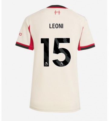 Liverpool Giovanni Leoni #15 Venkovní Dres pro Dámy 2025-26 Krátkým Rukávem