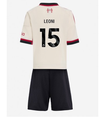 Liverpool Giovanni Leoni #15 Venkovní dres komplet pro Děti 2025-26 Krátkým Rukávem (+ Krátké kalhoty)