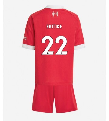 Liverpool Hugo Ekitike #22 Domácí dres komplet pro Děti 2025-26 Krátkým Rukávem (+ Krátké kalhoty)