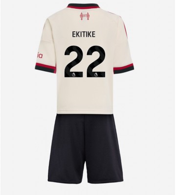 Liverpool Hugo Ekitike #22 Venkovní dres komplet pro Děti 2025-26 Krátkým Rukávem (+ Krátké kalhoty)