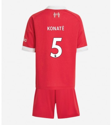 Liverpool Ibrahima Konate #5 Domácí dres komplet pro Děti 2025-26 Krátkým Rukávem (+ Krátké kalhoty)