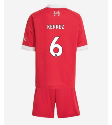 Liverpool Milos Kerkez #6 Domácí dres komplet pro Děti 2025-26 Krátkým Rukávem (+ Krátké kalhoty)