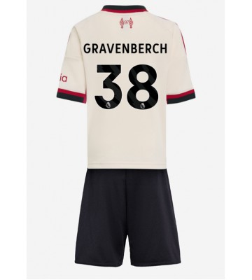 Liverpool Ryan Gravenberch #38 Venkovní dres komplet pro Děti 2025-26 Krátkým Rukávem (+ Krátké kalhoty)