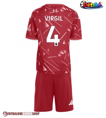 Liverpool Virgil van Dijk #4 Domácí dres komplet pro Děti 2026-27 Krátkým Rukávem (+ Krátké kalhoty)