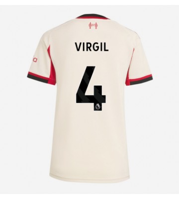 Liverpool Virgil van Dijk #4 Venkovní Dres pro Dámy 2025-26 Krátkým Rukávem