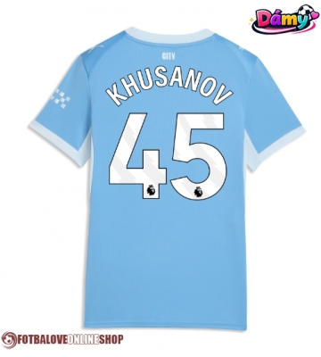 Manchester City Abdukodir Khusanov #45 Domácí Dres pro Dámy 2026-27 Krátkým Rukávem