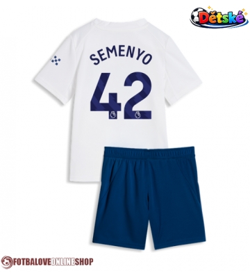 Manchester City Antoine Semenyo #42 Alternativní dres komplet pro Děti 2026-27 Krátkým Rukávem (+ Krátké kalhoty)