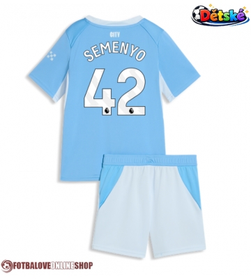 Manchester City Antoine Semenyo #42 Domácí dres komplet pro Děti 2026-27 Krátkým Rukávem (+ Krátké kalhoty)