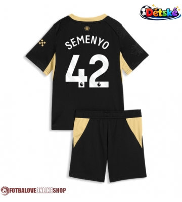 Manchester City Antoine Semenyo #42 Venkovní dres komplet pro Děti 2026-27 Krátkým Rukávem (+ Krátké kalhoty)