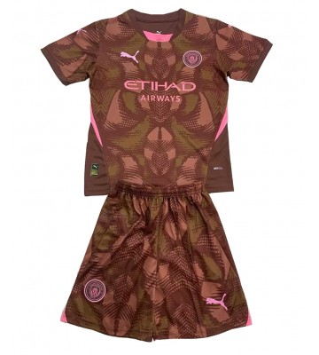 Manchester City Brankář Domácí dres komplet pro Děti 2024-25 Krátkým Rukávem (+ Krátké kalhoty)