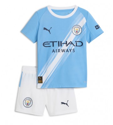 Manchester City Domácí dres komplet pro Děti 2025-26 Krátkým Rukávem (+ Krátké kalhoty)