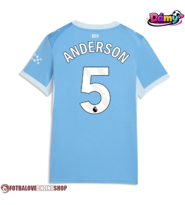 Manchester City Elliot Anderson #5 Domácí Dres pro Dámy 2026-27 Krátkým Rukávem