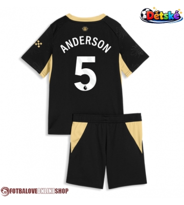 Manchester City Elliot Anderson #5 Venkovní dres komplet pro Děti 2026-27 Krátkým Rukávem (+ Krátké kalhoty)