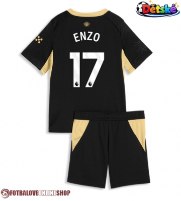Manchester City Enzo Fernandez #17 Venkovní dres komplet pro Děti 2026-27 Krátkým Rukávem (+ Krátké kalhoty)