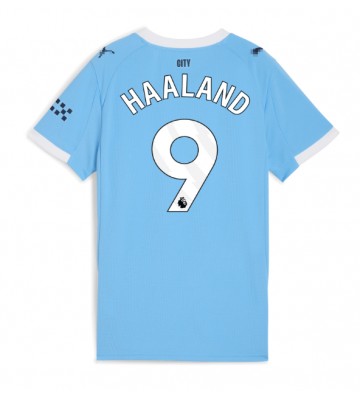 Manchester City Erling Haaland #9 Domácí Dres pro Dámy 2025-26 Krátkým Rukávem