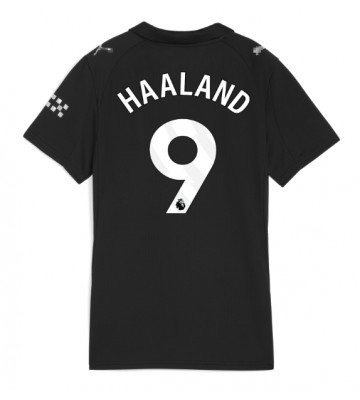 Manchester City Erling Haaland #9 Venkovní Dres pro Dámy 2025-26 Krátkým Rukávem