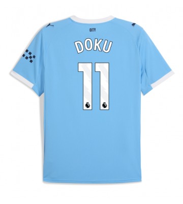 Manchester City Jeremy Doku #11 Domácí Dres 2025-26 Krátkým Rukávem