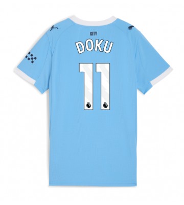 Manchester City Jeremy Doku #11 Domácí Dres pro Dámy 2025-26 Krátkým Rukávem
