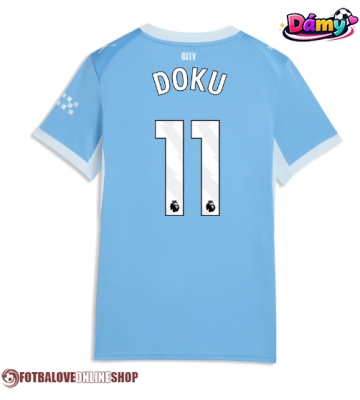 Manchester City Jeremy Doku #11 Domácí Dres pro Dámy 2026-27 Krátkým Rukávem