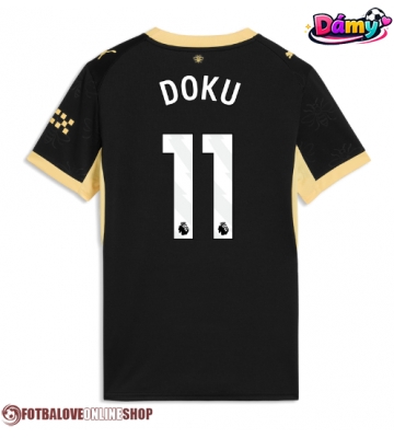 Manchester City Jeremy Doku #11 Venkovní Dres pro Dámy 2026-27 Krátkým Rukávem