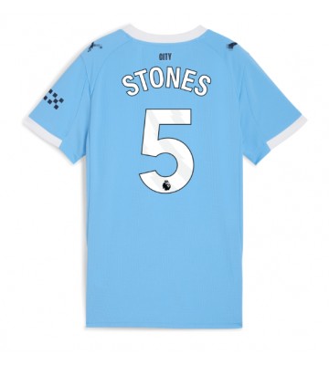 Manchester City John Stones #5 Domácí Dres pro Dámy 2025-26 Krátkým Rukávem