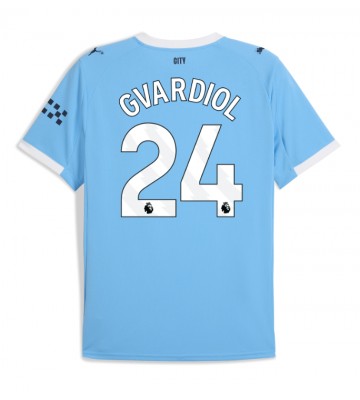 Manchester City Josko Gvardiol #24 Domácí Dres 2025-26 Krátkým Rukávem