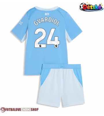 Manchester City Josko Gvardiol #24 Domácí dres komplet pro Děti 2026-27 Krátkým Rukávem (+ Krátké kalhoty)
