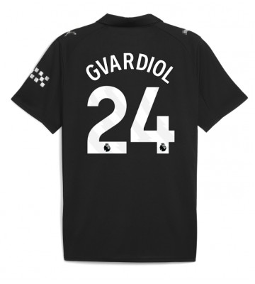 Manchester City Josko Gvardiol #24 Venkovní Dres 2025-26 Krátkým Rukávem
