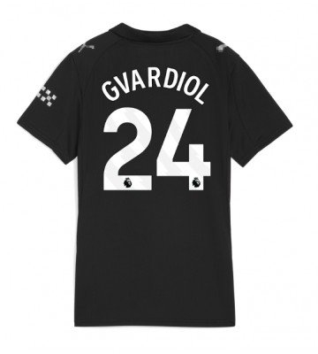 Manchester City Josko Gvardiol #24 Venkovní Dres pro Dámy 2025-26 Krátkým Rukávem