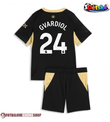 Manchester City Josko Gvardiol #24 Venkovní dres komplet pro Děti 2026-27 Krátkým Rukávem (+ Krátké kalhoty)