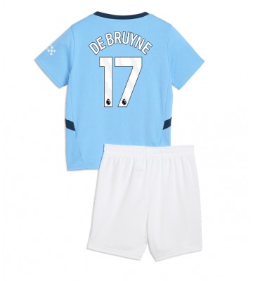 Manchester City Kevin De Bruyne #17 Domácí dres komplet pro Děti 2024-25 Krátkým Rukávem (+ Krátké kalhoty)