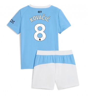 Manchester City Mateo Kovacic #8 Domácí dres komplet pro Děti 2025-26 Krátkým Rukávem (+ Krátké kalhoty)