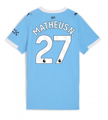 Manchester City Matheus Nunes #27 Domácí Dres pro Dámy 2025-26 Krátkým Rukávem